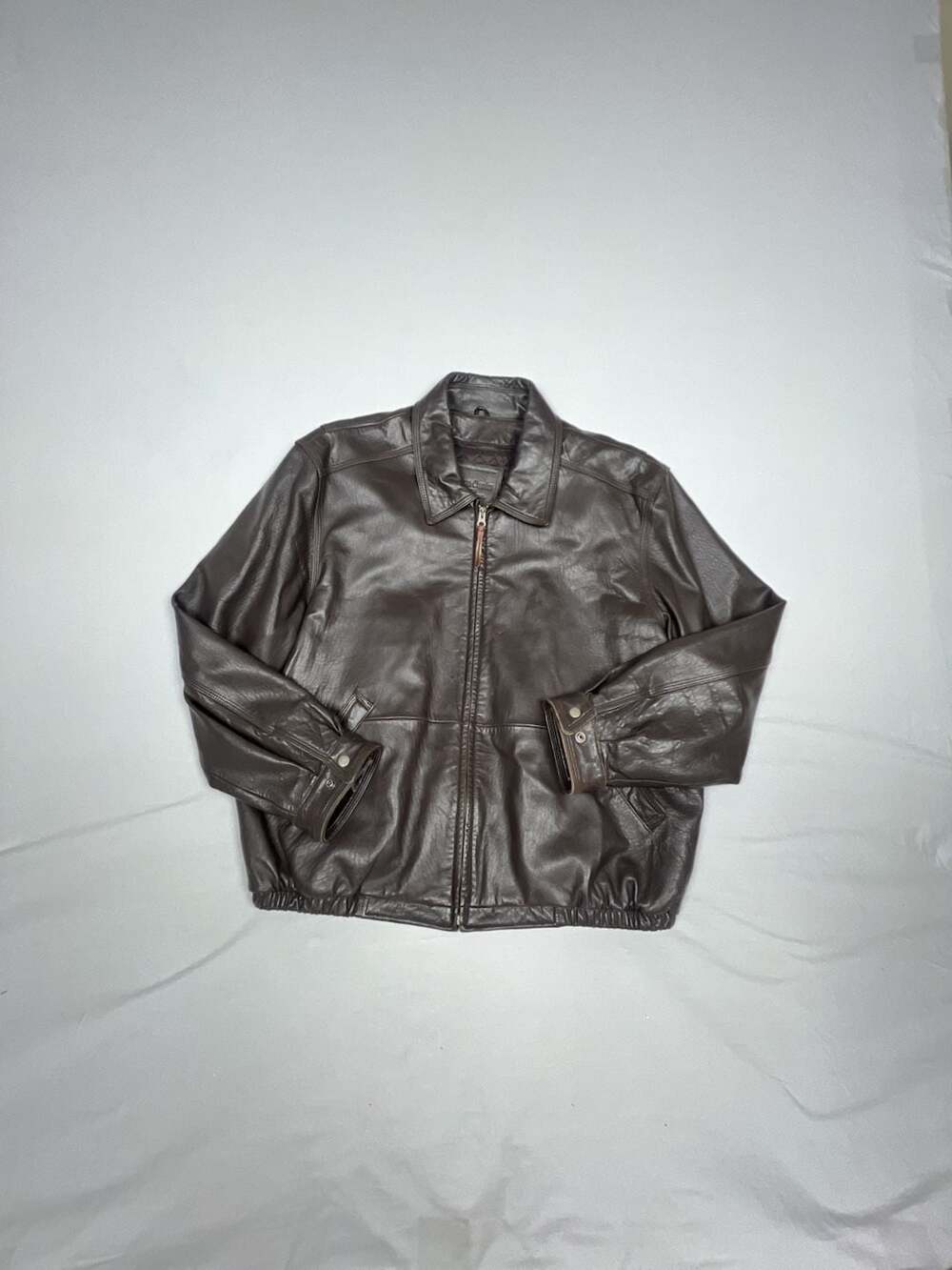 American Classics Colebrook Brown Leather Bomber Jacket